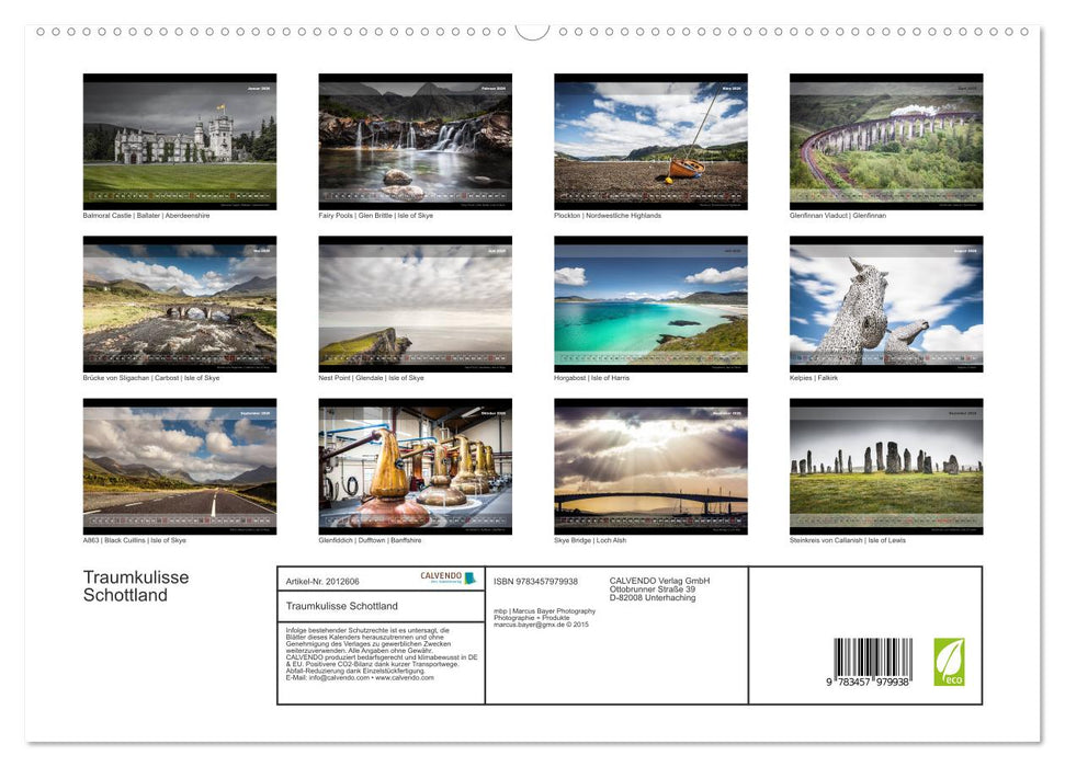 Traumkulisse Schottland (CALVENDO Premium Wandkalender 2026)