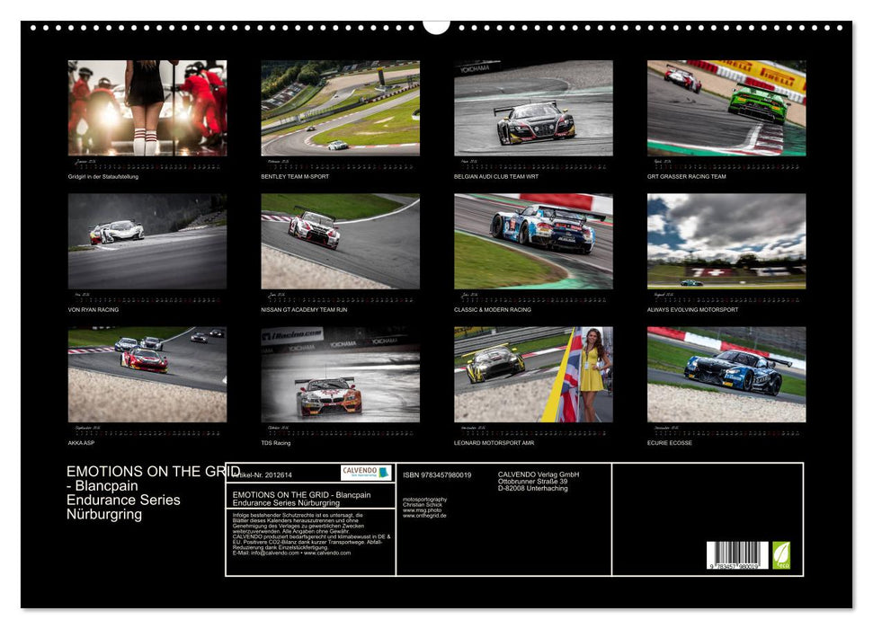 EMOTIONS ON THE GRID - Blancpain Endurance Series Nürburgring (CALVENDO Wandkalender 2026)