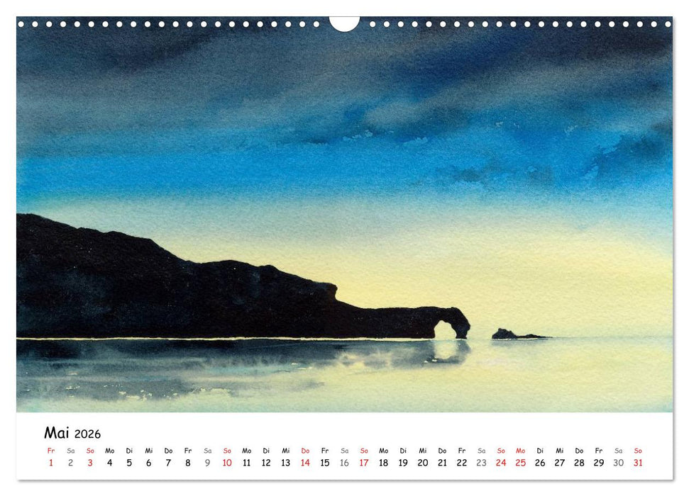 Landschaft in Aquarellfarbe (CALVENDO Wandkalender 2026)