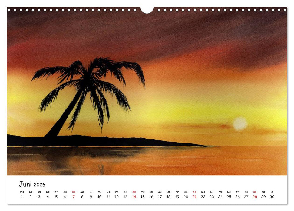 Landschaft in Aquarellfarbe (CALVENDO Wandkalender 2026)