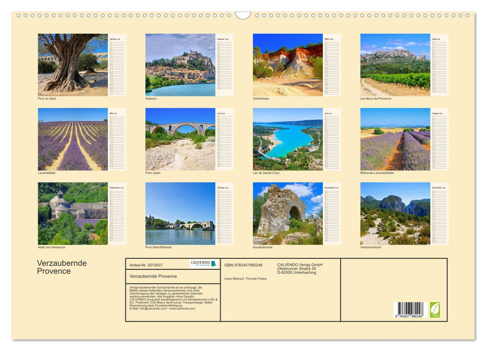 Verzaubernde Provence (CALVENDO Wandkalender 2026)