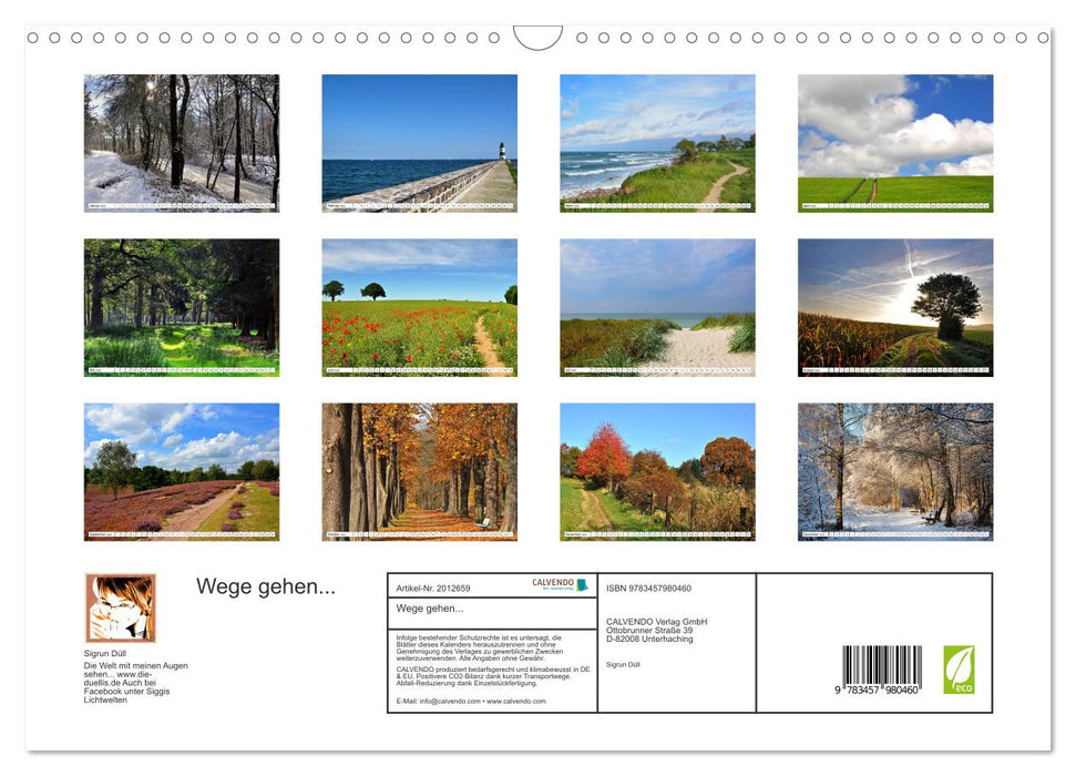 Wege gehen... (CALVENDO Wandkalender 2026)
