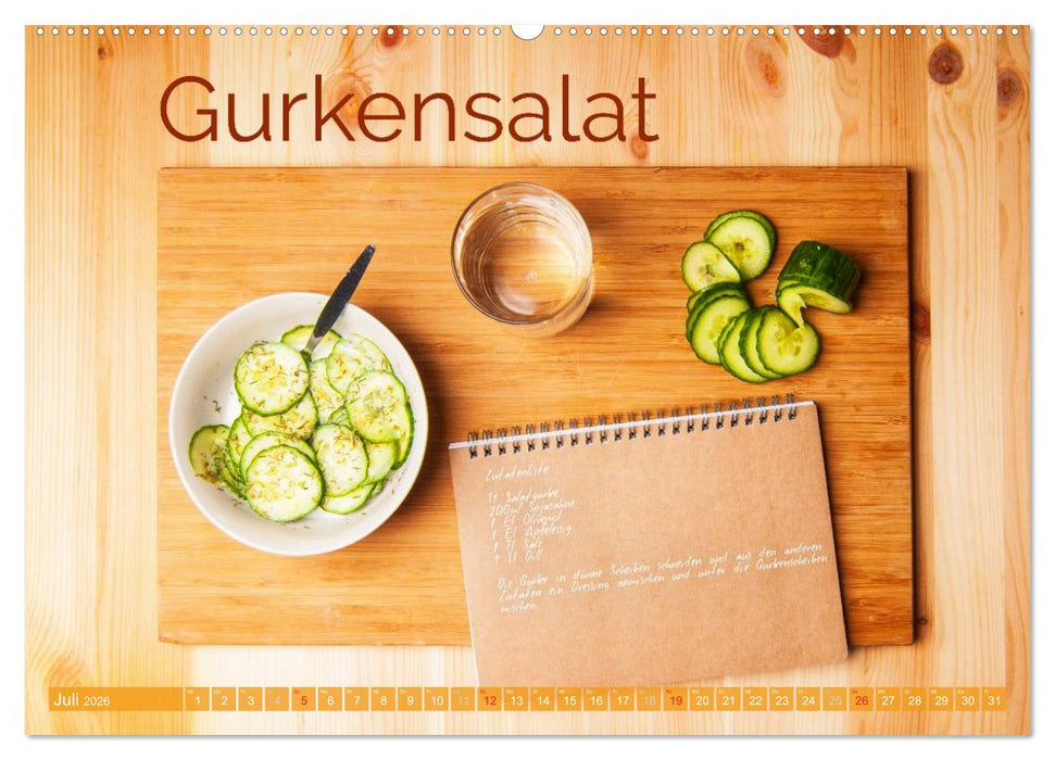 Einfache vegane Rezepte (CALVENDO Premium Wandkalender 2026)