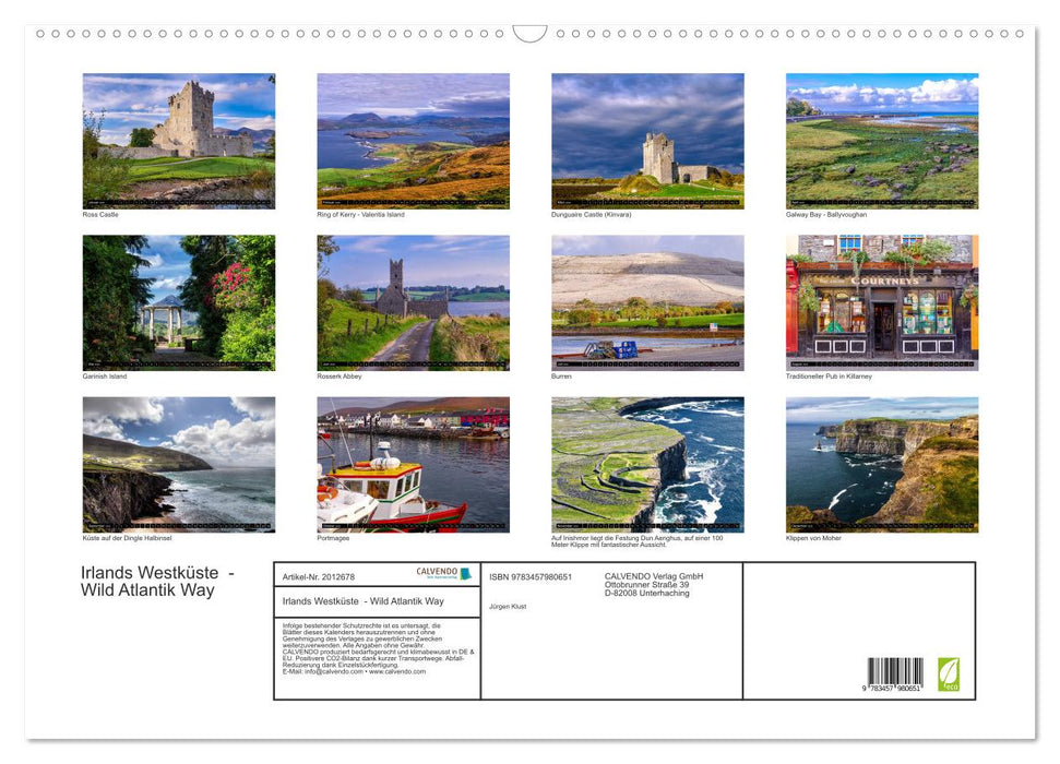 Irlands Westküste - Wild Atlantik Way (CALVENDO Wandkalender 2026)