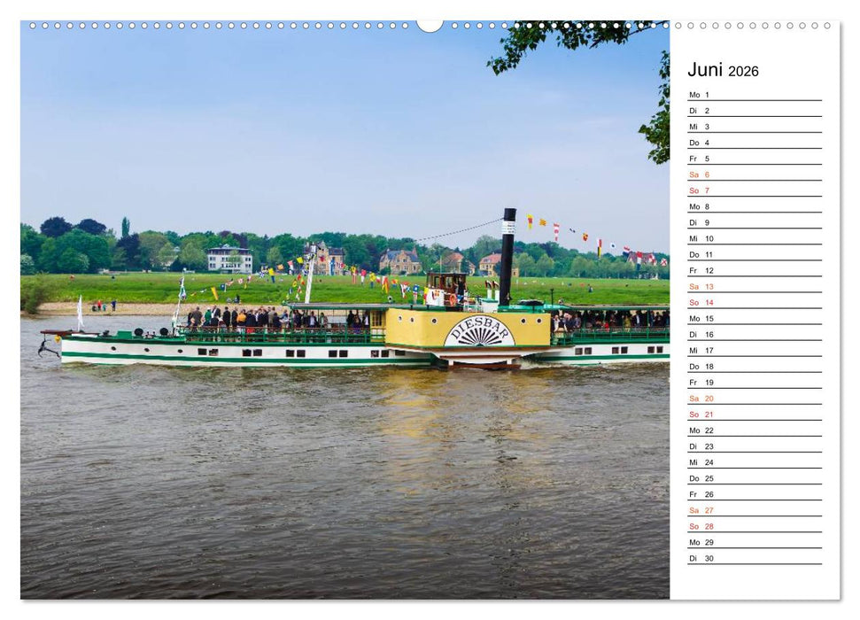 Schaufelraddampfer (CALVENDO Wandkalender 2026)