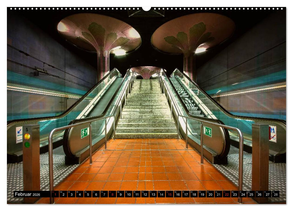 Frankfurt - mit der U-Bahn erfahren (CALVENDO Premium Wandkalender 2026)