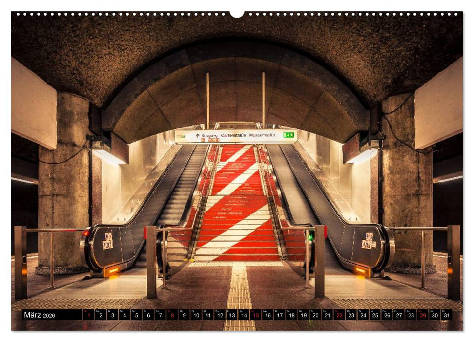 Frankfurt - mit der U-Bahn erfahren (CALVENDO Premium Wandkalender 2026)