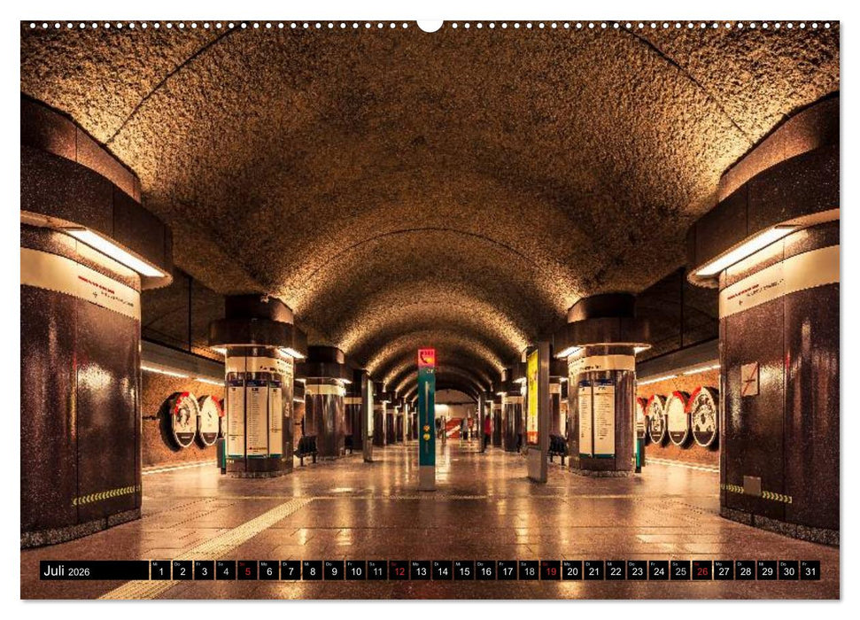 Frankfurt - mit der U-Bahn erfahren (CALVENDO Premium Wandkalender 2026)