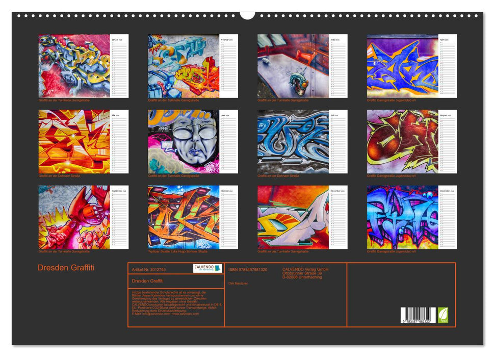 Dresden Graffiti (CALVENDO Wandkalender 2026)