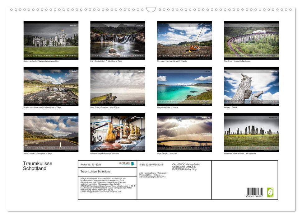 Traumkulisse Schottland (CALVENDO Wandkalender 2026)