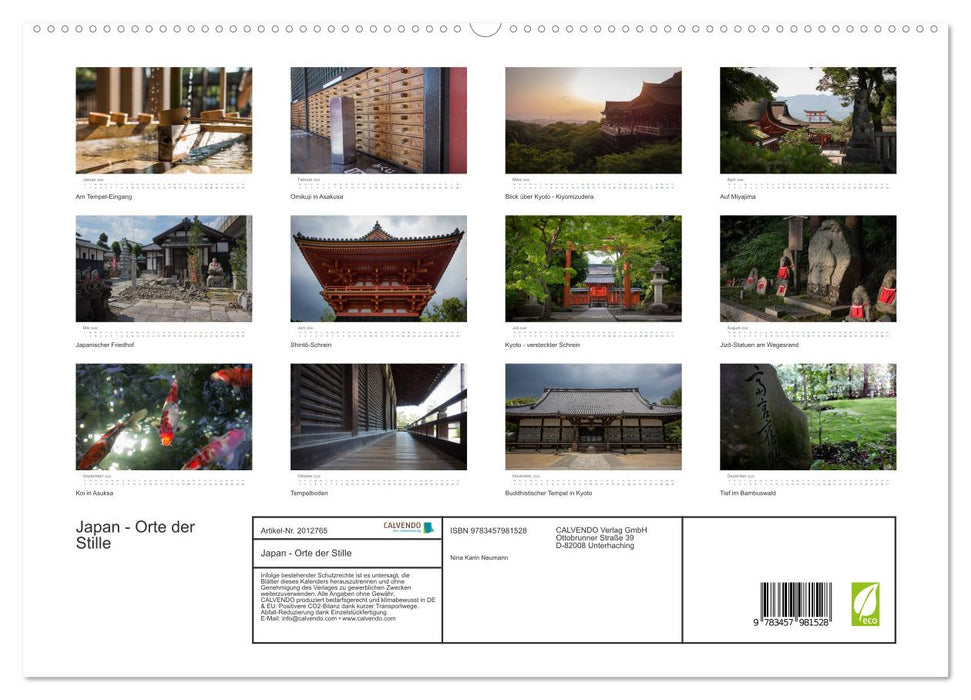 Japan - Orte der Stille (CALVENDO Premium Wandkalender 2026)