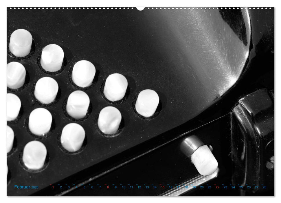 Akkordeon - close up (CALVENDO Wandkalender 2026)