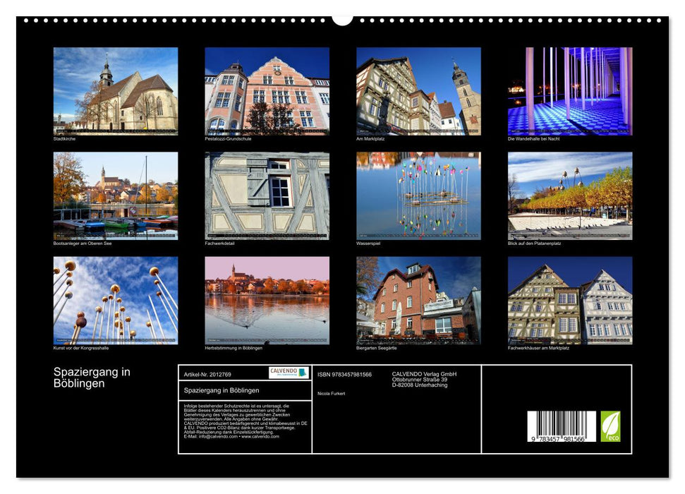Spaziergang in Böblingen (CALVENDO Premium Wandkalender 2026)