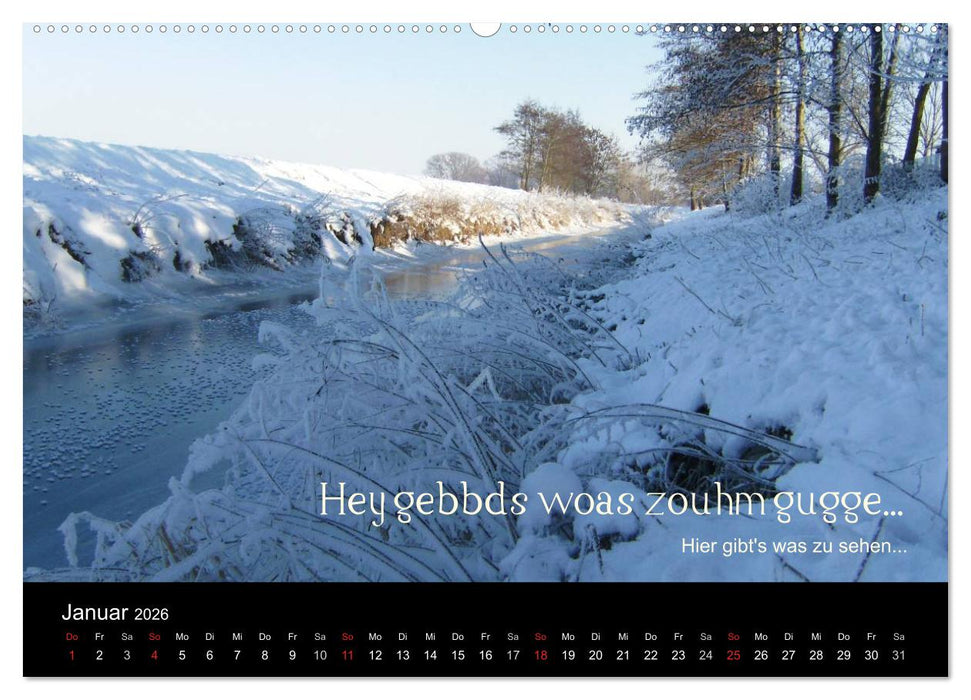 Die Wetterau mit Mundart-Statements (CALVENDO Wandkalender 2026)