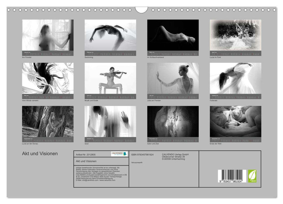 Akt und Visionen (CALVENDO Wandkalender 2026)