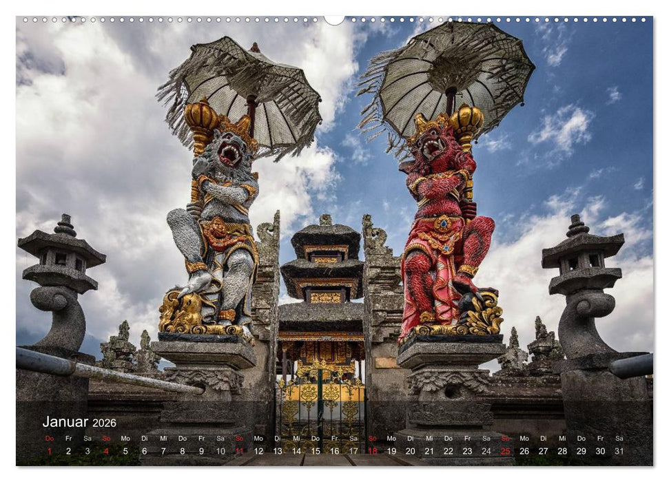 Bali - Insel der Tempel, Götter und Dämonen (CALVENDO Premium Wandkalender 2026)