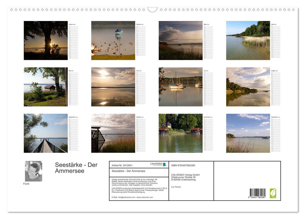 Seestärke - Der Ammersee (CALVENDO Wandkalender 2026)