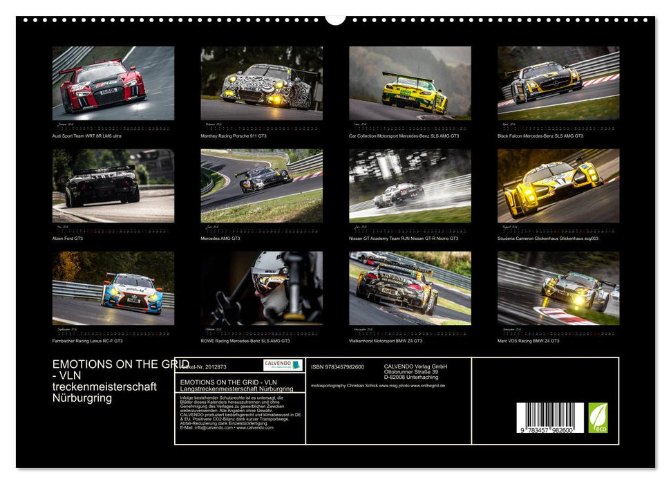 EMOTIONS ON THE GRID - VLN Langstreckenmeisterschaft Nürburgring (CALVENDO Premium Wandkalender 2026)