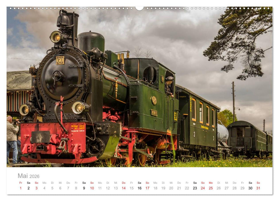 Schmalspurbahn Dampflok Bieberlies (CALVENDO Wandkalender 2026)