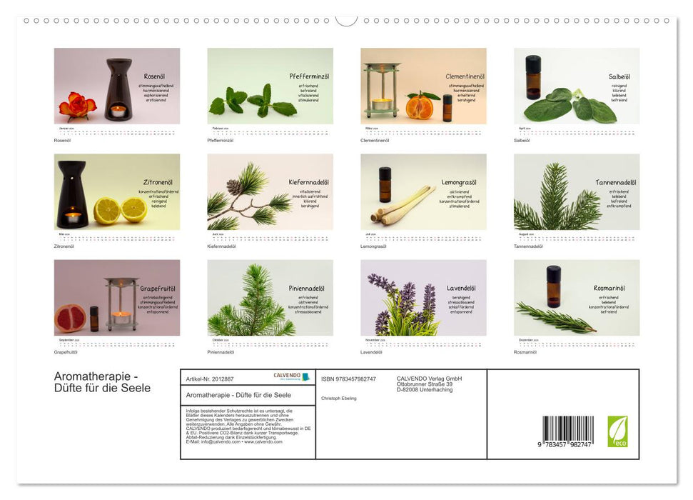 Aromatherapie - Düfte für die Seele (CALVENDO Premium Wandkalender 2026)