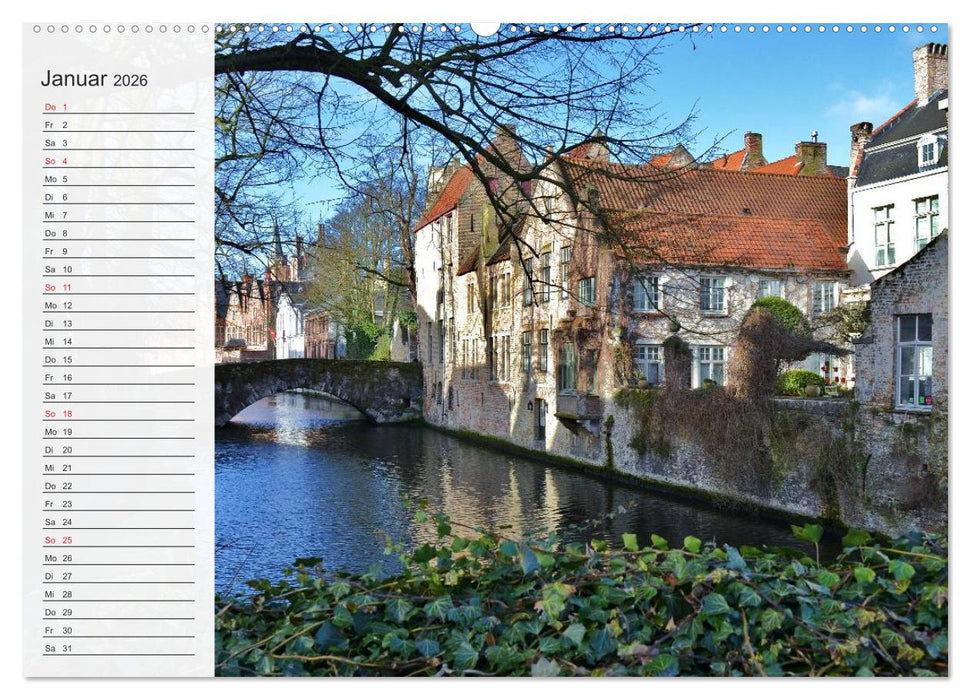 Belgien entdecken - Brügge und Leuven (CALVENDO Premium Wandkalender 2026)