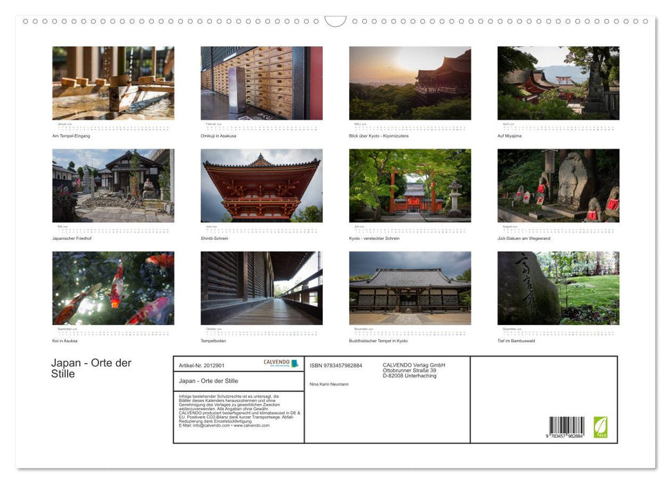 Japan - Orte der Stille (CALVENDO Wandkalender 2026)