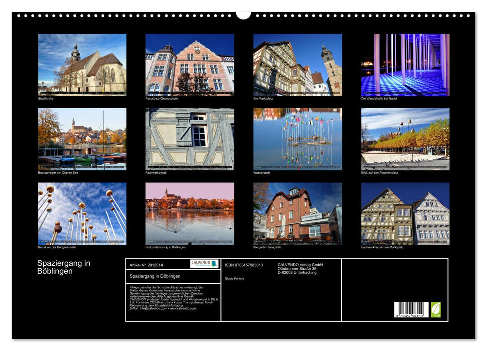 Spaziergang in Böblingen (CALVENDO Wandkalender 2026)
