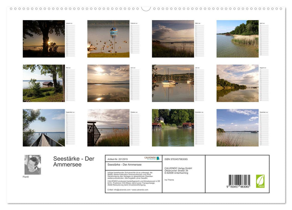 Seestärke - Der Ammersee (CALVENDO Premium Wandkalender 2026)
