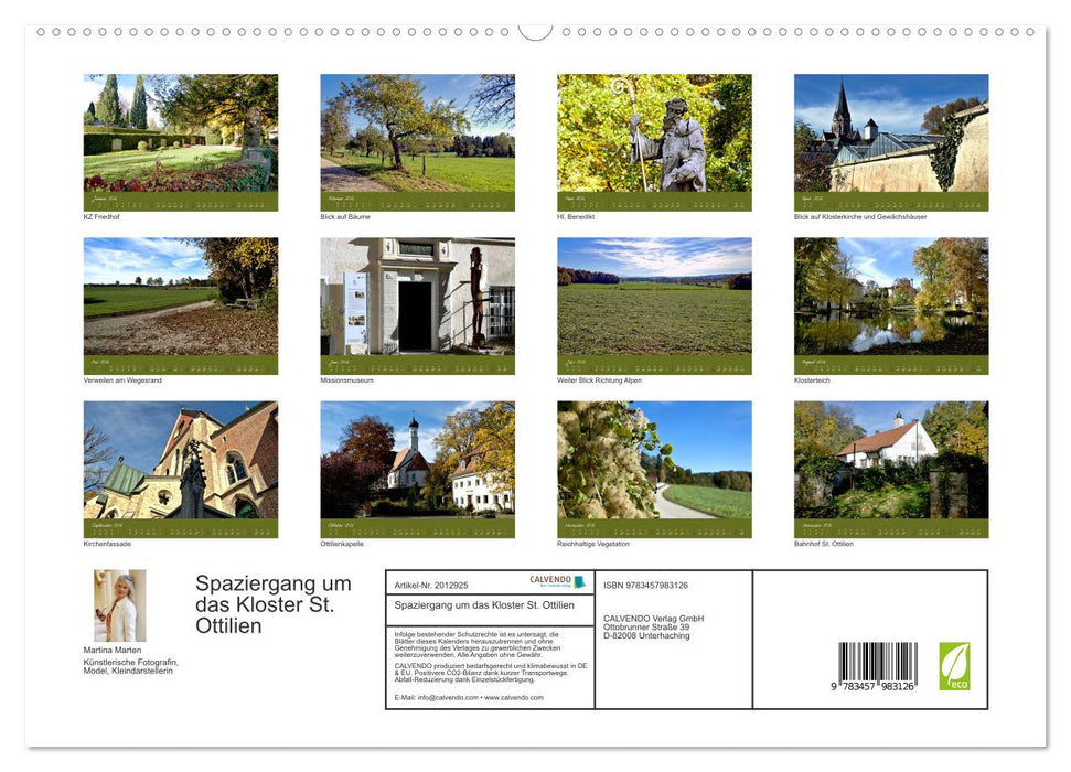 Spaziergang um das Kloster St. Ottilien (CALVENDO Premium Wandkalender 2026)