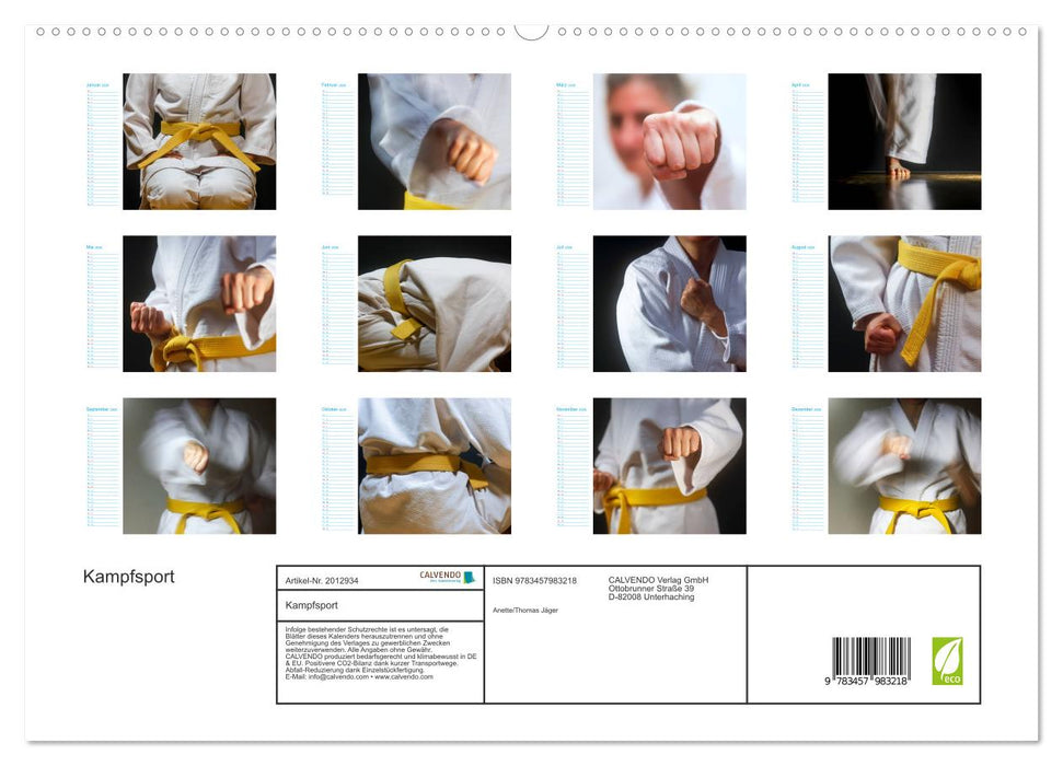 Kampfsport (CALVENDO Premium Wandkalender 2026)