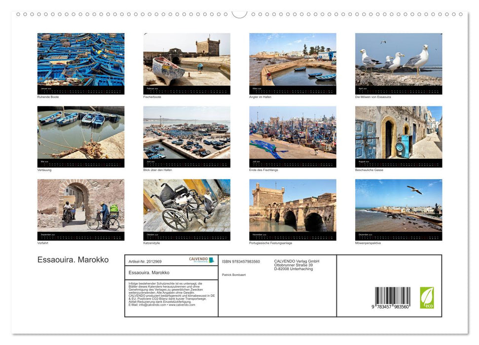 Essaouira. Marokko (CALVENDO Premium Wandkalender 2026)