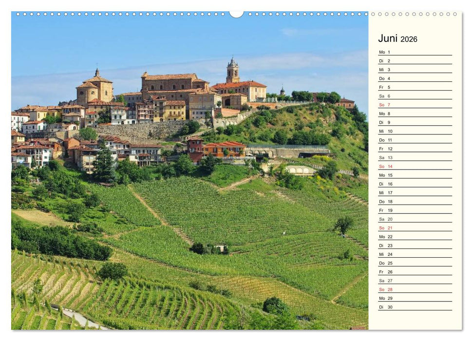 Die Langhe - Im Herzen des Piemonts (CALVENDO Premium Wandkalender 2026)