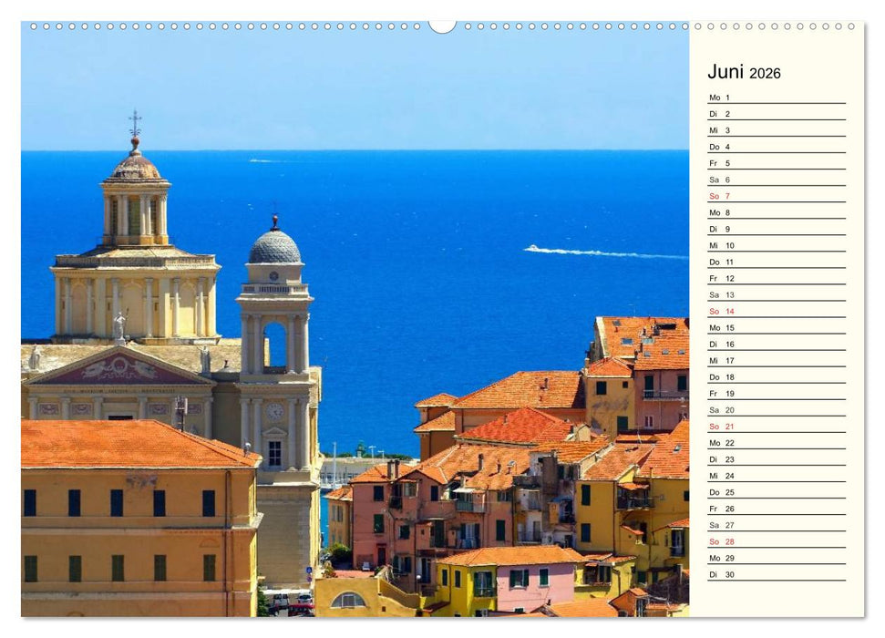 Ligurien - Berge und Meer (CALVENDO Premium Wandkalender 2026)