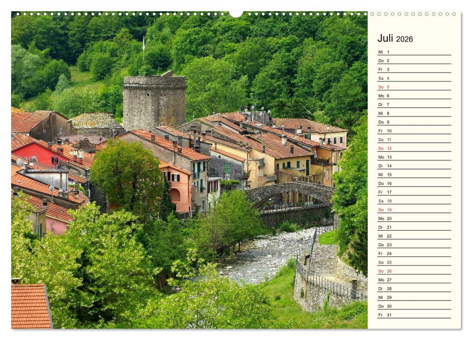 Ligurien - Berge und Meer (CALVENDO Premium Wandkalender 2026)