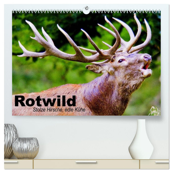 Rotwild. Edle Hirsche, stolze Kühe (CALVENDO Premium Wandkalender 2026)