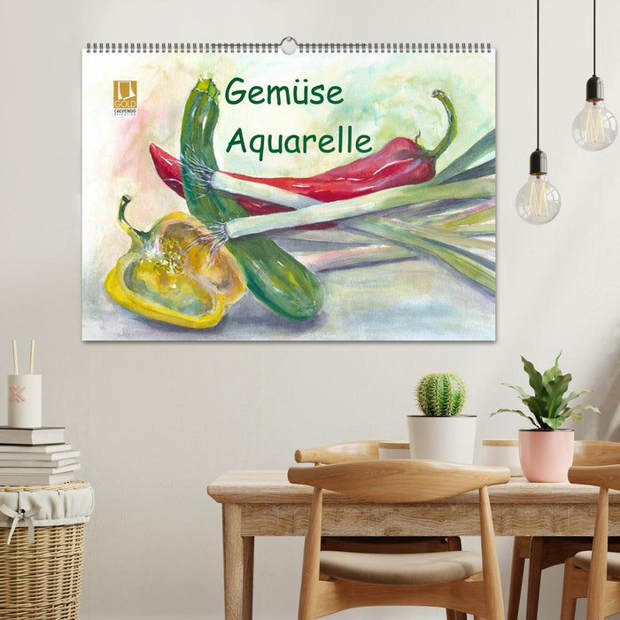 Gemüse Aquarelle (CALVENDO Wandkalender 2026)