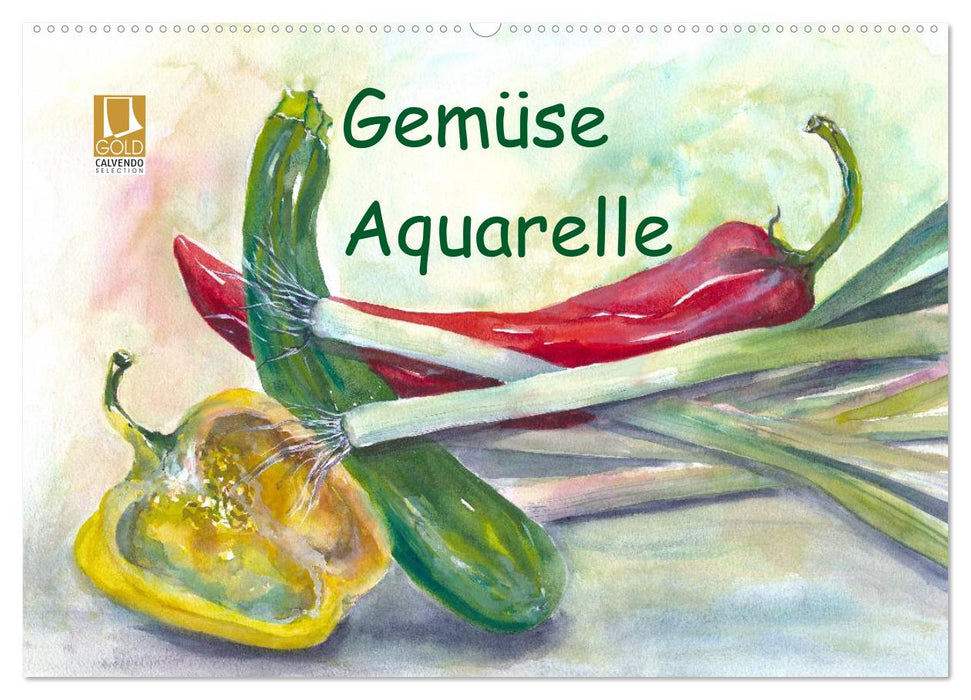 Gemüse Aquarelle (CALVENDO Wandkalender 2026)