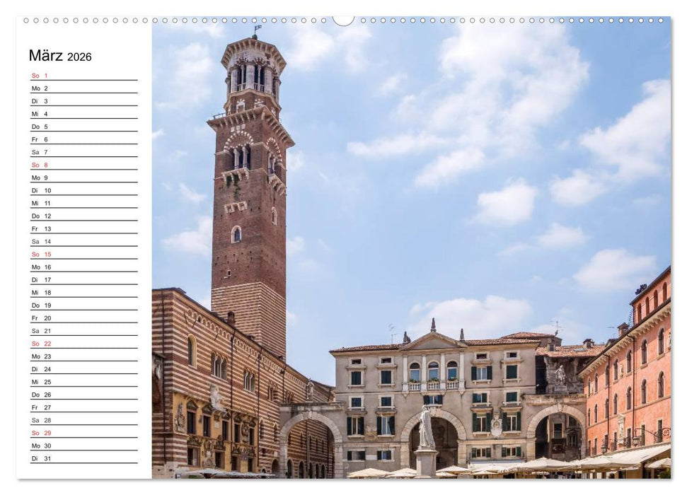 VERONA Historisches Stadtherz (CALVENDO Premium Wandkalender 2026)