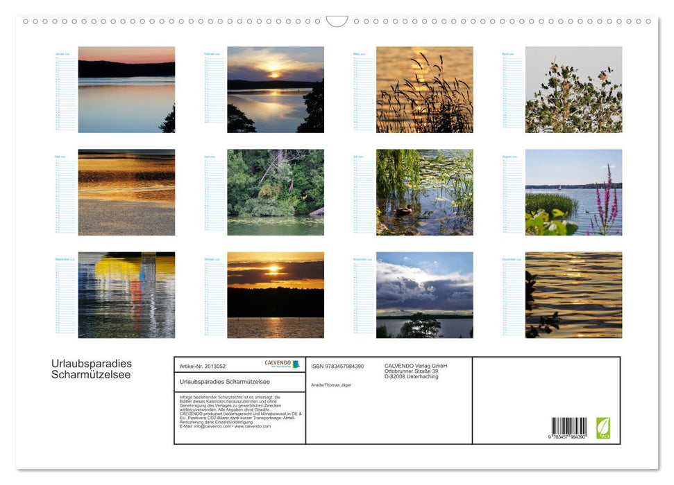 Urlaubsparadies Scharmützelsee (CALVENDO Wandkalender 2026)