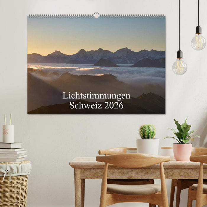 Lichtstimmungen Schweiz 2026 (CALVENDO Wandkalender 2026)