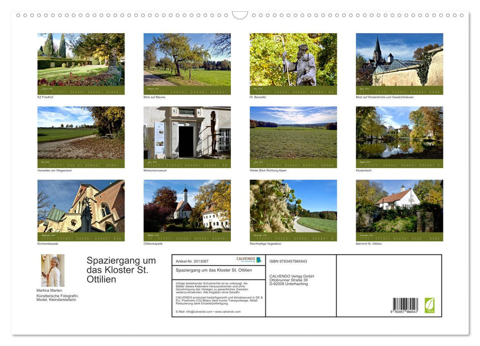 Spaziergang um das Kloster St. Ottilien (CALVENDO Wandkalender 2026)