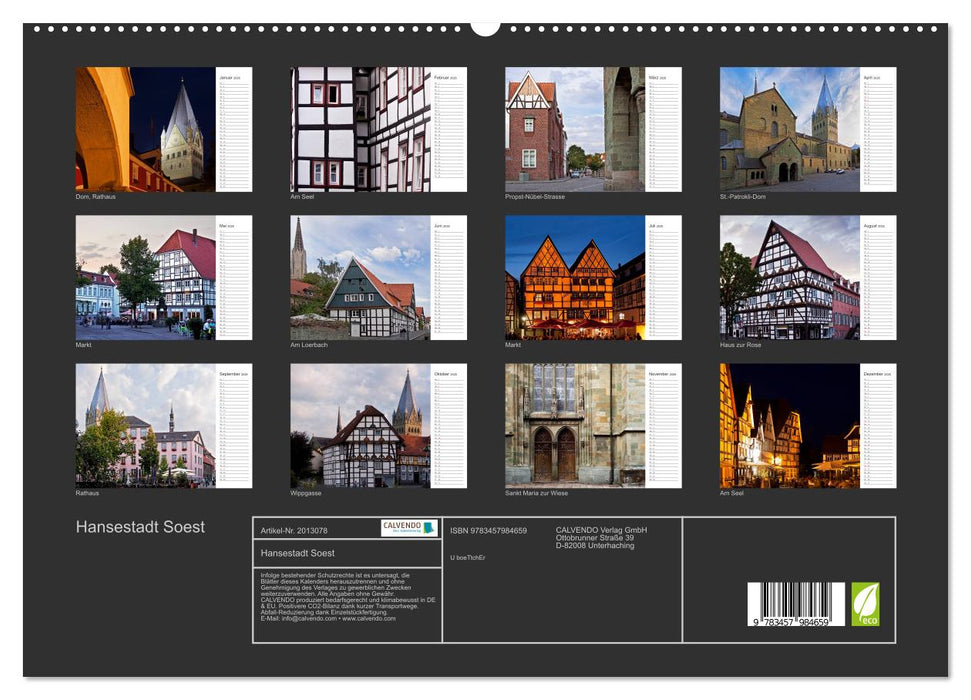 Hansestadt Soest (CALVENDO Premium Wandkalender 2026)