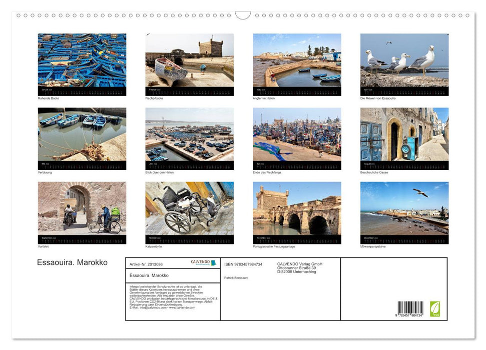 Essaouira. Marokko (CALVENDO Wandkalender 2026)