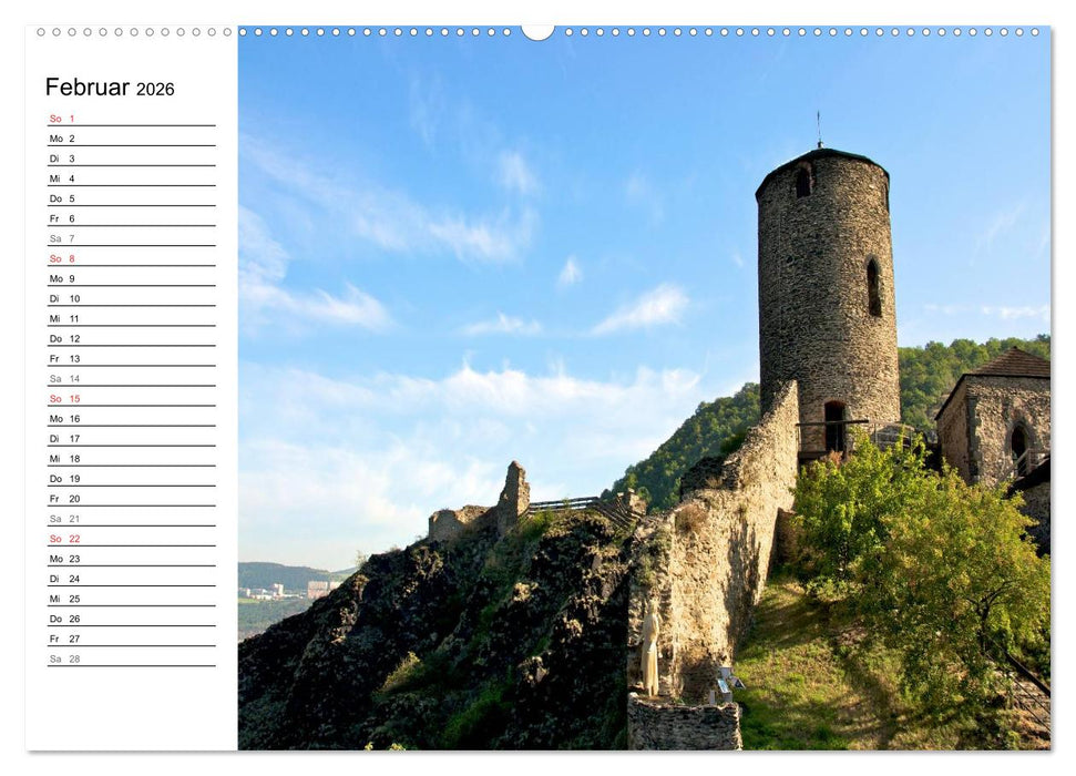 Tschechien - Die Burg Strekov (CALVENDO Premium Wandkalender 2026)