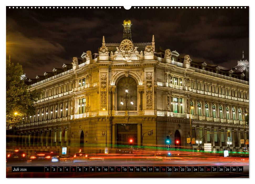 Madrid bei Nacht (CALVENDO Premium Wandkalender 2026)