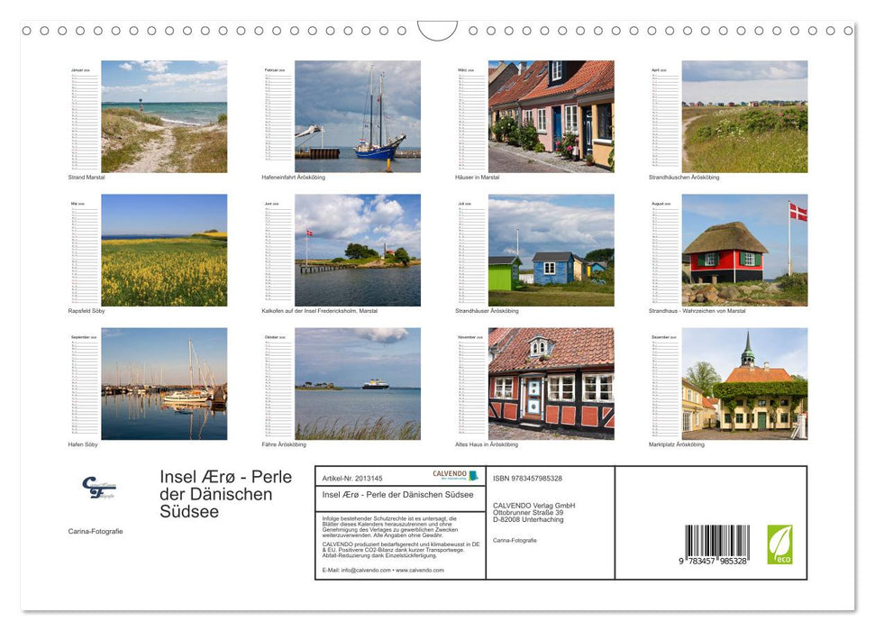 Insel Ærø - Perle der Dänischen Südsee (CALVENDO Wandkalender 2026)