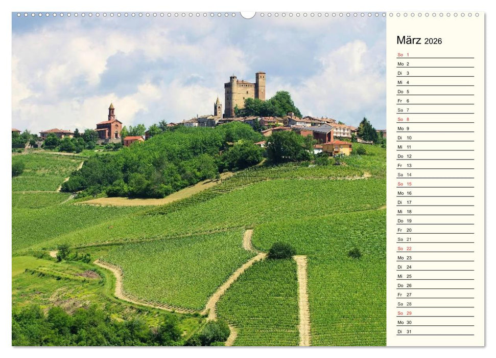 Die Langhe - Im Herzen des Piemonts (CALVENDO Wandkalender 2026)
