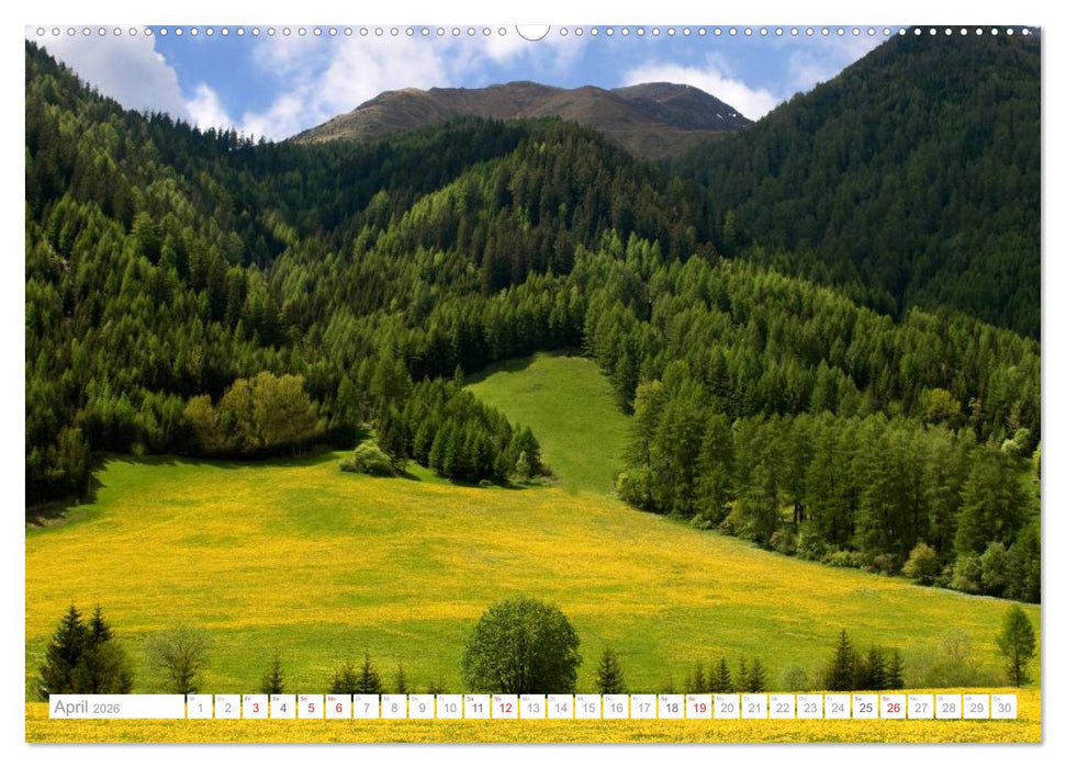 Bekannte und unbekannte Wanderziele in Südtirol (CALVENDO Premium Wandkalender 2026)