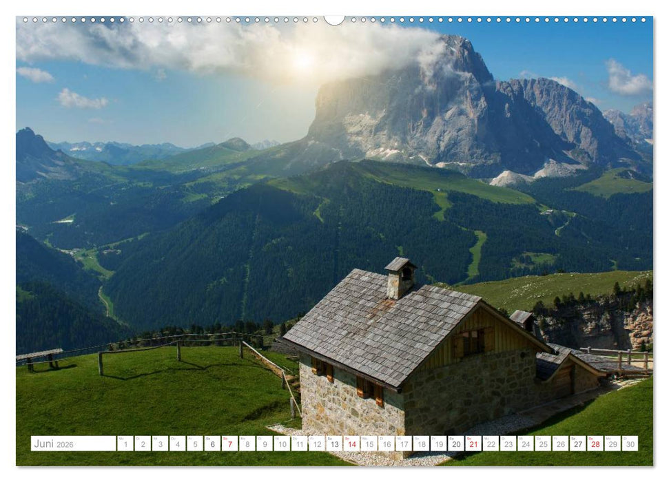 Bekannte und unbekannte Wanderziele in Südtirol (CALVENDO Premium Wandkalender 2026)