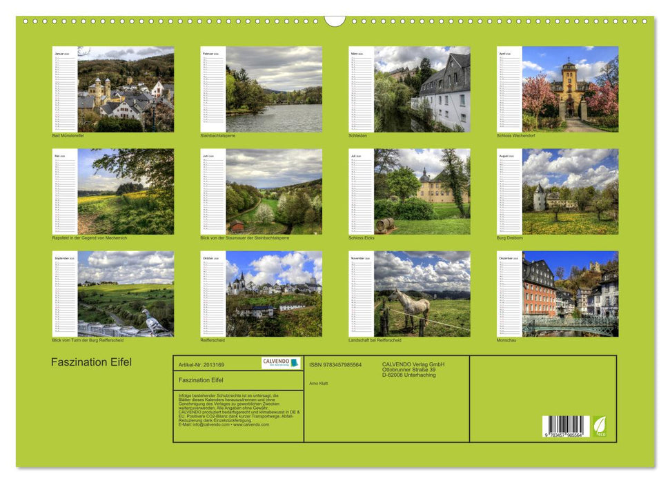 Faszination Eifel (CALVENDO Wandkalender 2026)